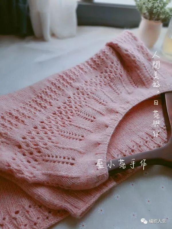 毛衣镂空从上向下编织图片