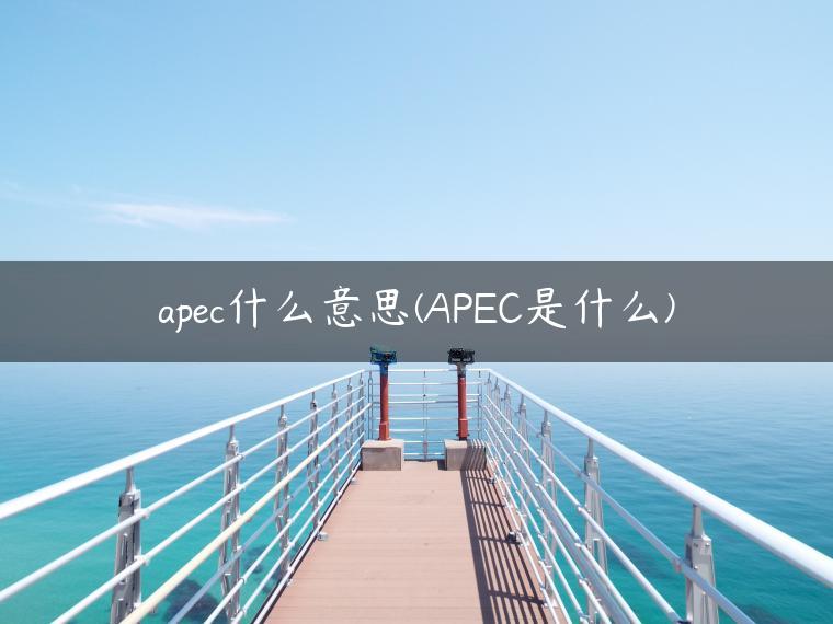 apec什么意思(APEC是什么)
