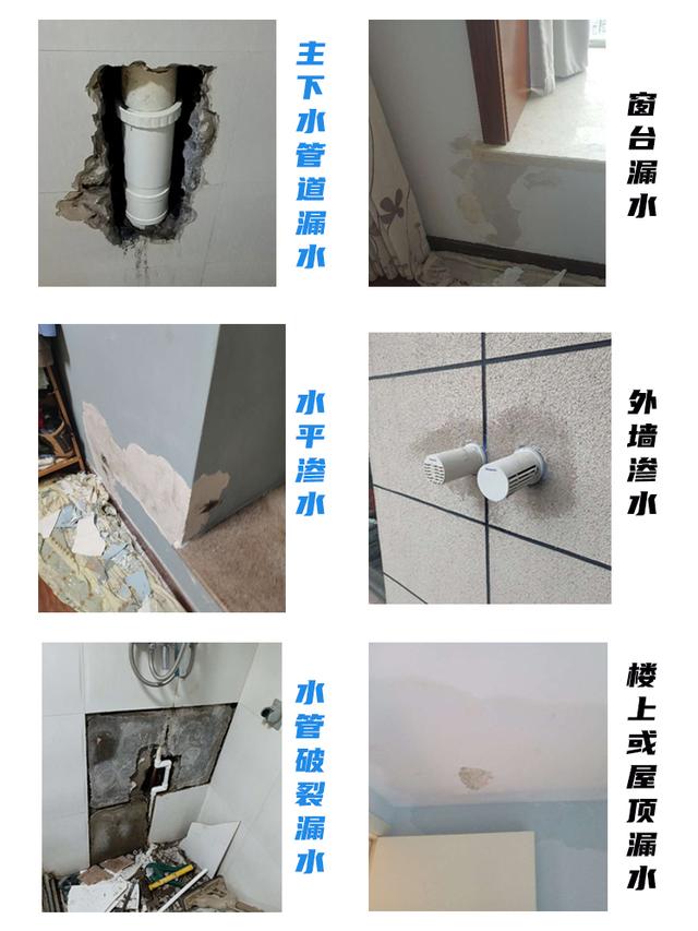 房屋漏水怎么处理(常见的6种漏水原因和维修方案)